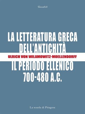 cover image of La letteratura greca dell'antichità